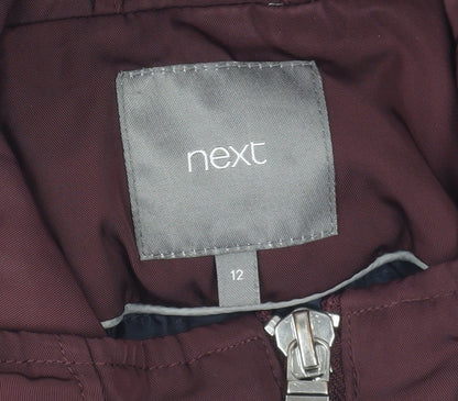 Womens UK Size 12 NEXT Red Parka Coat