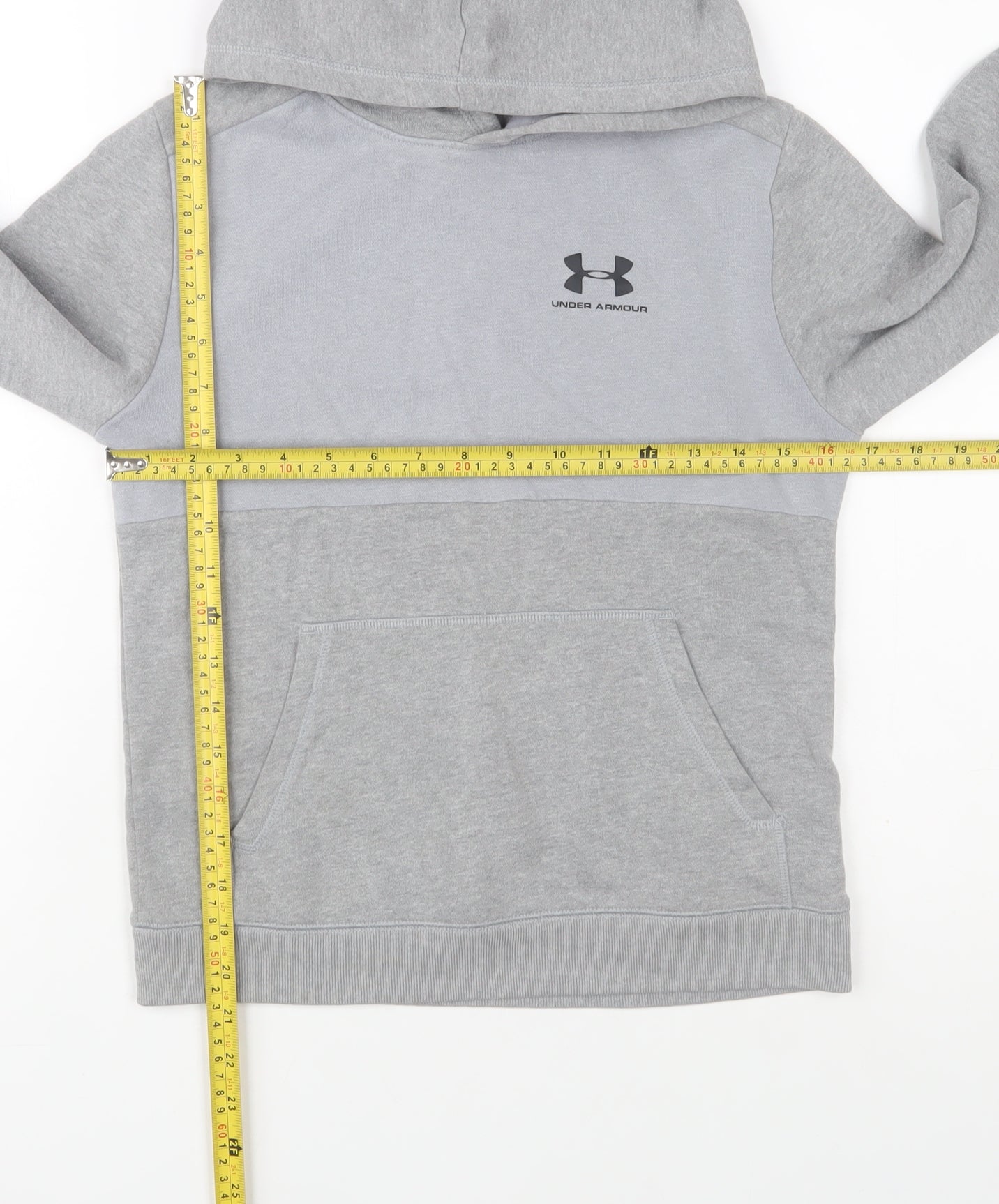 Boys UK Size 13-14 Years Under armour Grey Pullover Hoodie