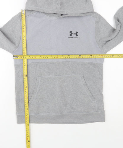 Boys UK Size 13-14 Years Under armour Grey Pullover Hoodie