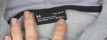 Boys UK Size 13-14 Years Under armour Grey Pullover Hoodie