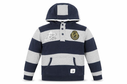 Boys UK Size 9-10 Years Zara Blue Henley Hoodie
