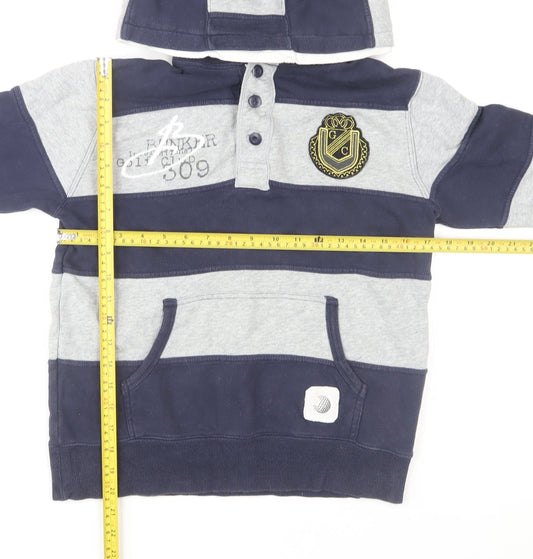 Boys UK Size 9-10 Years Zara Blue Henley Hoodie