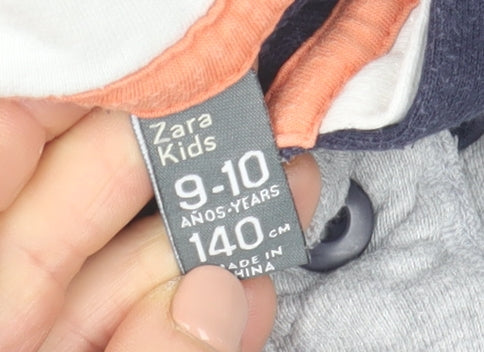 Boys UK Size 9-10 Years Zara Blue Henley Hoodie