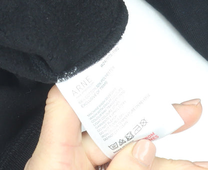 Mens UK Size XS ARNE Black Pullover Hoodie