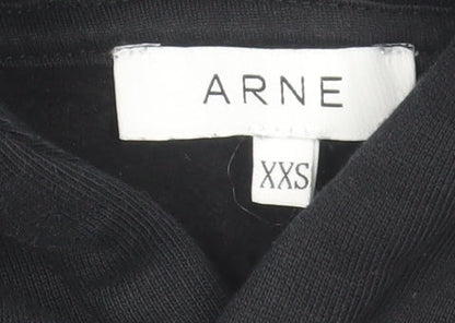 Mens UK Size XS ARNE Black Pullover Hoodie