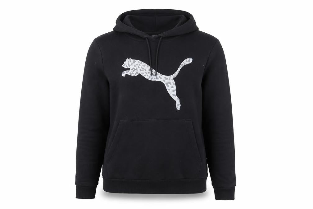 Womens UK Size M PUMA Black Pullover Hoodie