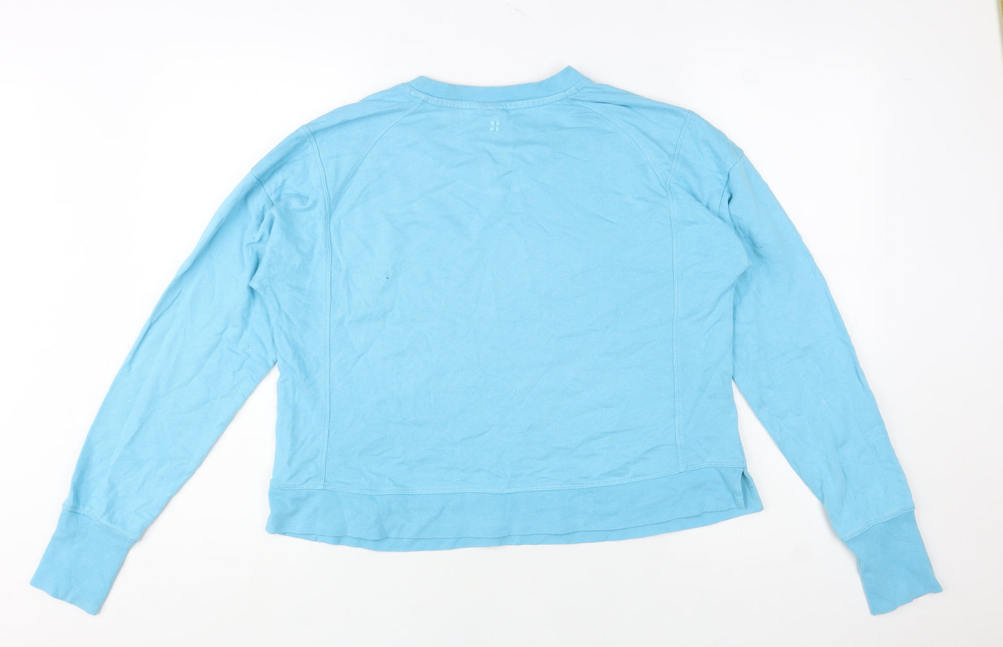 Womens UK Size S Sweaty Betty Blue Pullover Sweatshirt