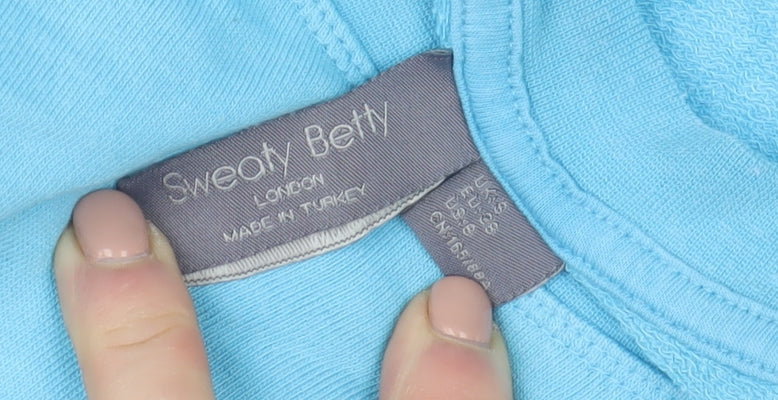 Womens UK Size S Sweaty Betty Blue Pullover Sweatshirt