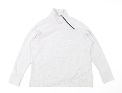 Womens UK Size L Aurique Grey Pullover Sweatshirt