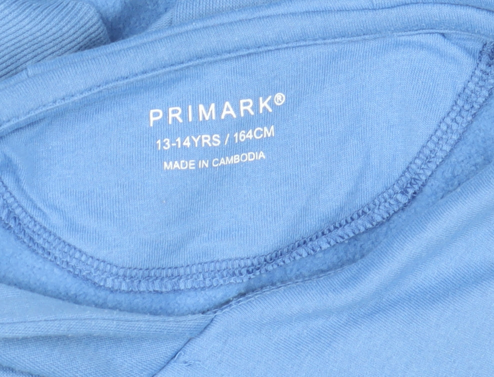 Boys UK Size 13-14 Years Primark Blue Pullover Hoodie