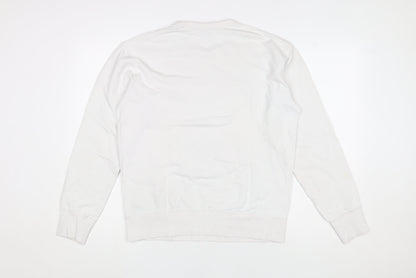 Mens UK Size S Uniqlo White Pullover Sweatshirt