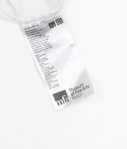 Mens UK Size S Uniqlo White Pullover Sweatshirt