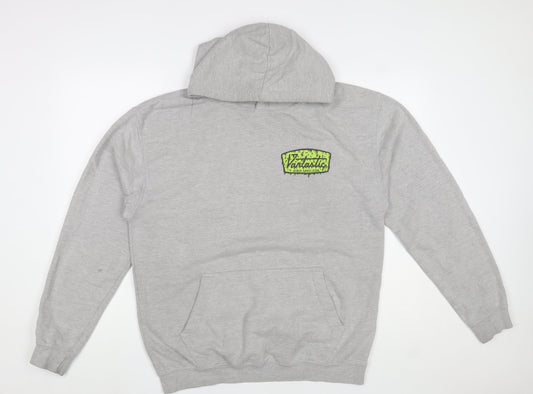Mens UK Size L Avidsbrands Grey Pullover Hoodie