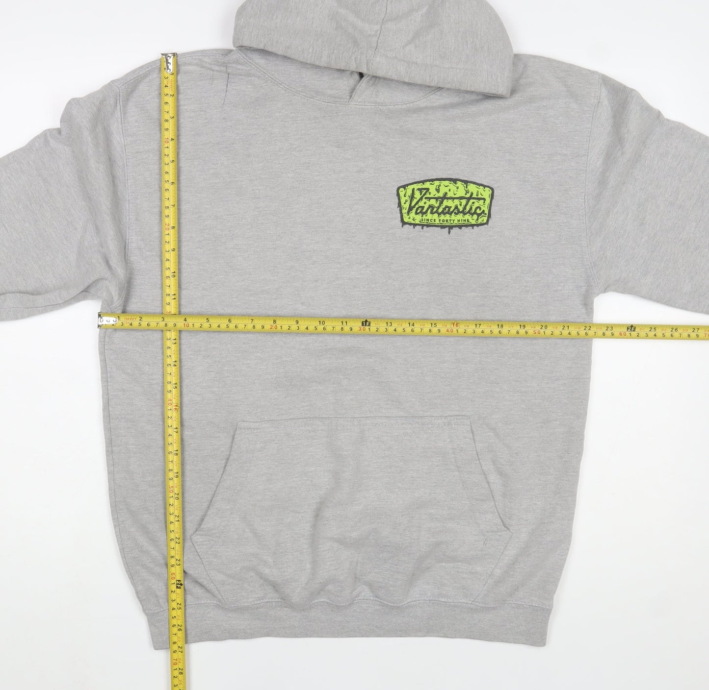 Mens UK Size L Avidsbrands Grey Pullover Hoodie
