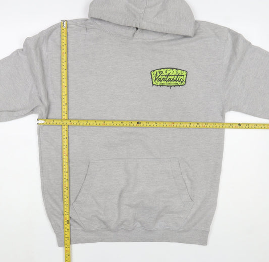 Mens UK Size L Avidsbrands Grey Pullover Hoodie