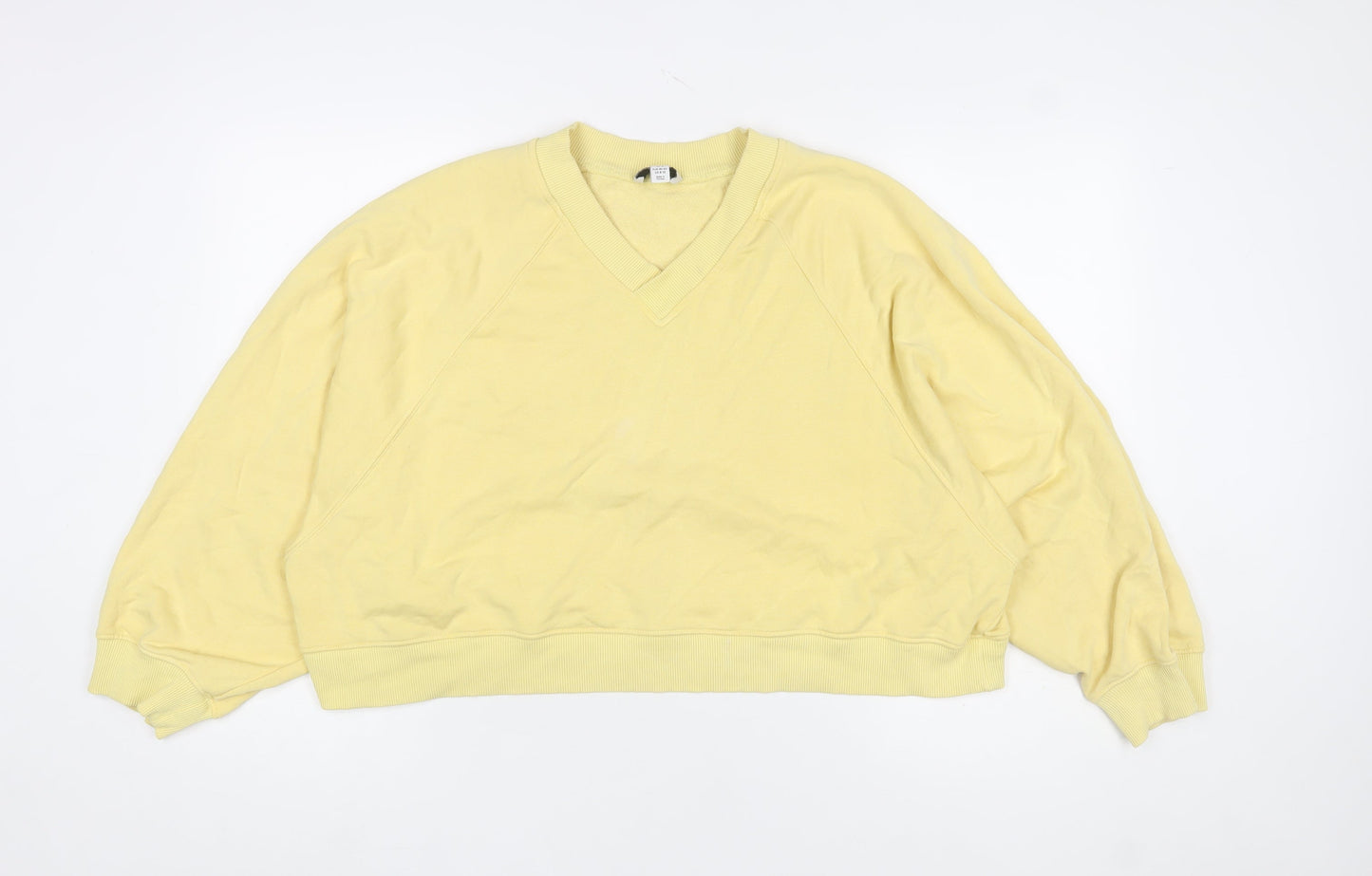 Womens UK Size M Topshop Yellow Pullover Sweatshirt