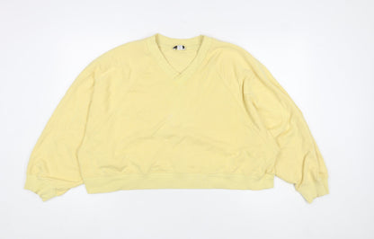 Womens UK Size M Topshop Yellow Pullover Sweatshirt