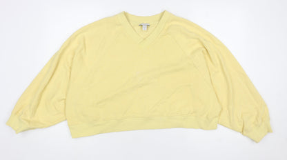 Womens UK Size M Topshop Yellow Pullover Sweatshirt