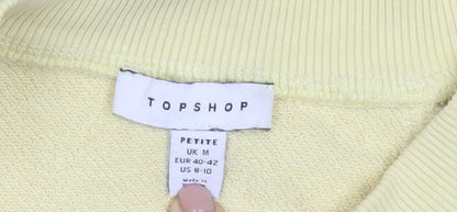 Womens UK Size M Topshop Yellow Pullover Sweatshirt