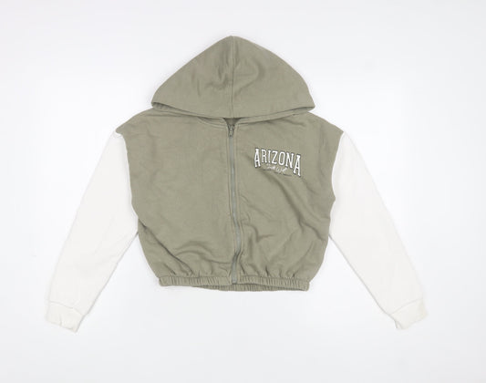Girls UK Size 10 Years New Look Green Basic Jacket