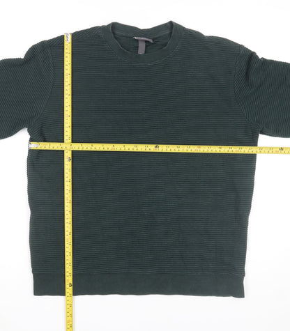 Mens UK Size M H&M Green Pullover Sweatshirt
