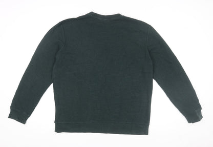 Mens UK Size M H&M Green Pullover Sweatshirt
