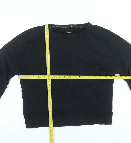 Womens UK Size XS Only Black Pullover Sweatshirt