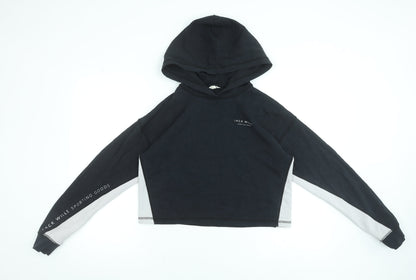 Womens UK Size 12 Jack Wills Black Pullover Hoodie