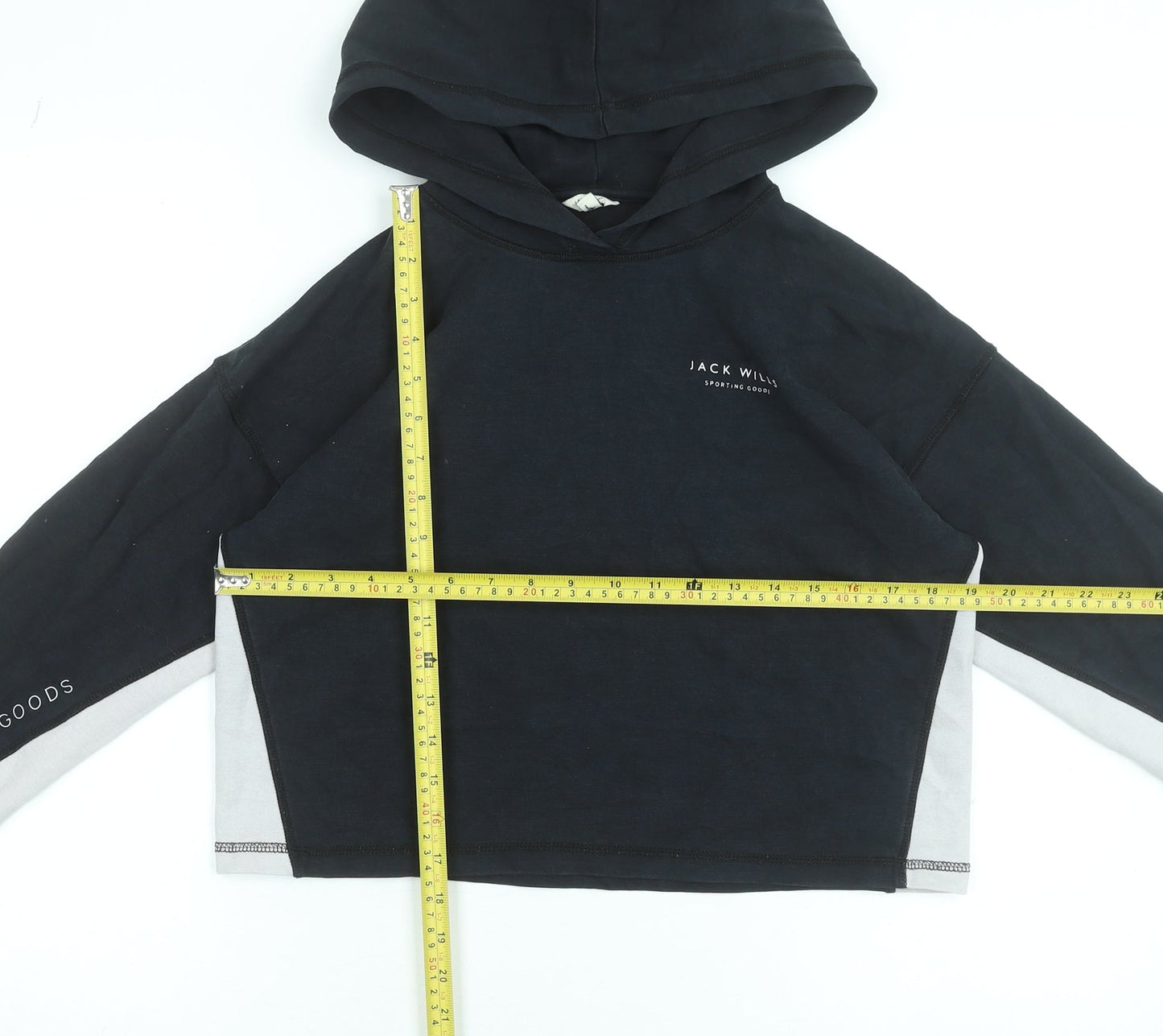Womens UK Size 12 Jack Wills Black Pullover Hoodie