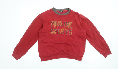 Mens UK Size L Proline Red Pullover Sweatshirt