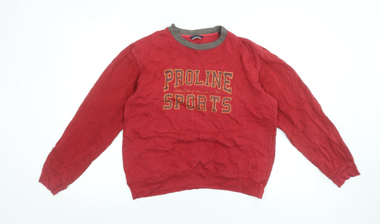 Mens UK Size L Proline Red Pullover Sweatshirt