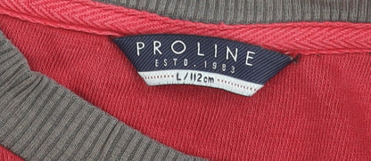 Mens UK Size L Proline Red Pullover Sweatshirt