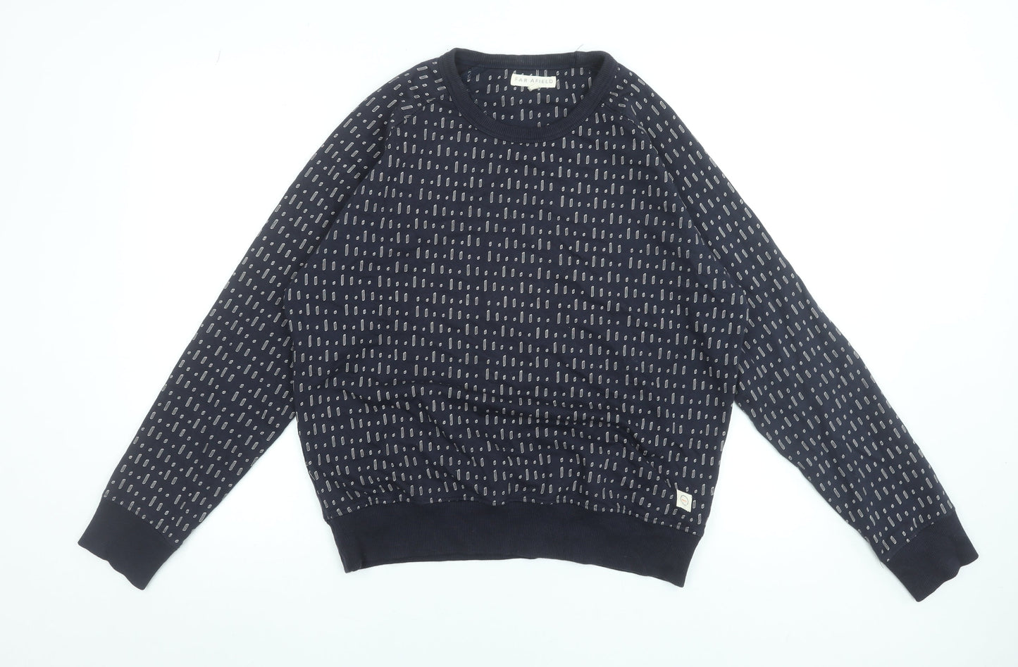 Womens UK Size 2 Far Afield Blue Pullover Sweatshirt