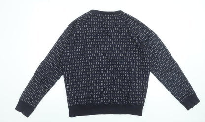 Womens UK Size 2 Far Afield Blue Pullover Sweatshirt