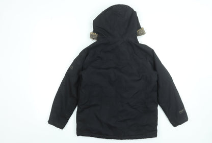 Craghoppers Boys Black Waterproof Insulated Hooded Parka Coat 9-10 Years
