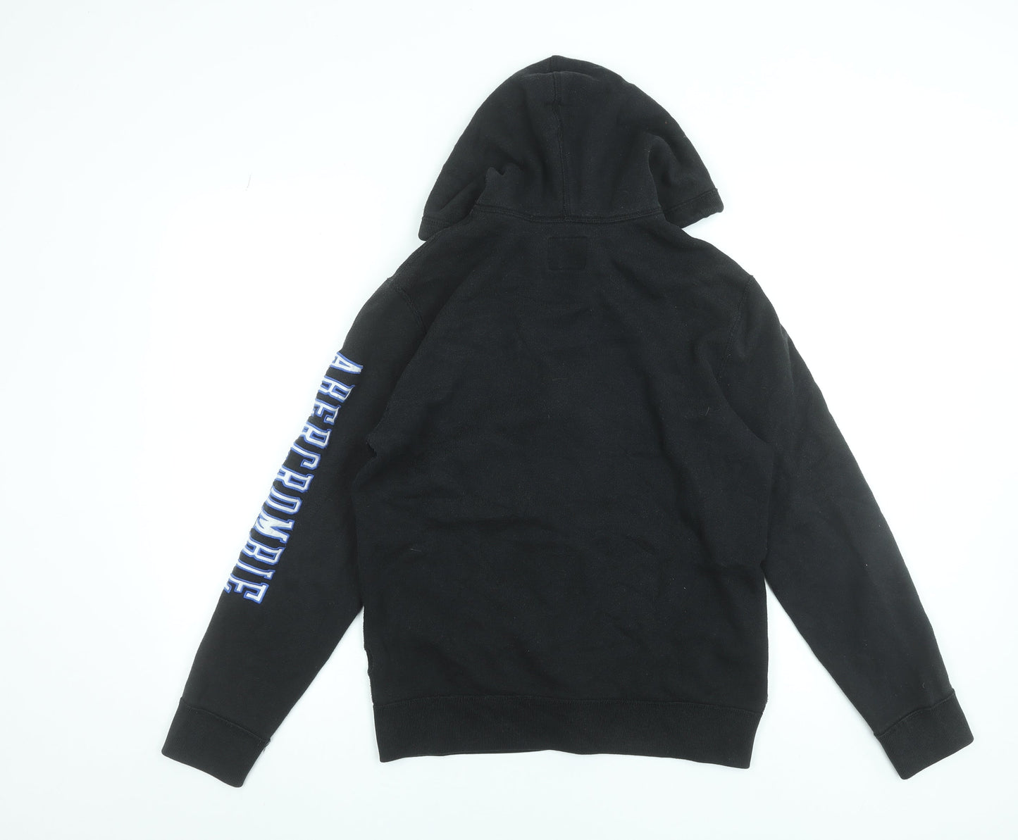 Abercrombie & Fitch Men's Black Full Zip Hoodie Size S Embroidered Logo