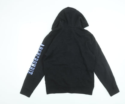 Abercrombie & Fitch Men's Black Full Zip Hoodie Size S Embroidered Logo