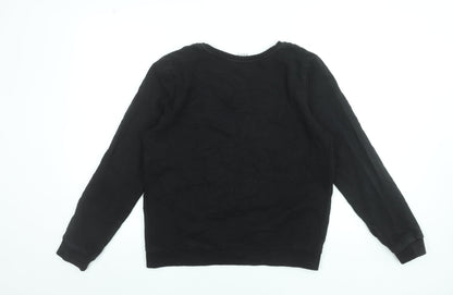 Womens UK Size 14 Disney Black Pullover Sweatshirt