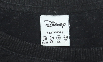 Womens UK Size 14 Disney Black Pullover Sweatshirt
