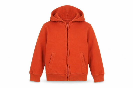 Boys UK Size 7-8 Years Uniqlo Orange Full Zip Hoodie
