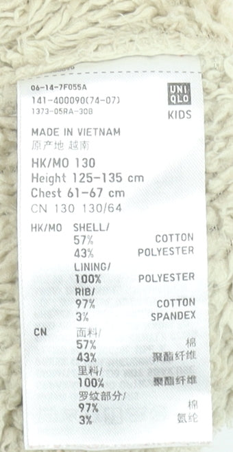 Boys UK Size 7-8 Years Uniqlo Orange Full Zip Hoodie