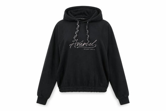 Womens UK Size 12 Animal Black Pullover Hoodie