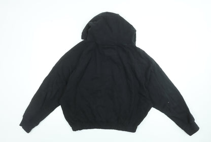 Animal Women's Black Organic Cotton Hooded Pullover Hoodie UK 12