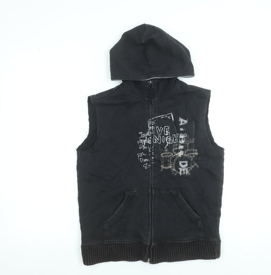 Boys UK Size 9 Years NEXT Black Vest Hoodie