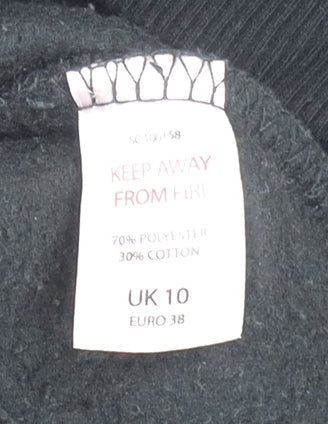 Womens UK Size 10 Boux Avenue Black Pullover Hoodie