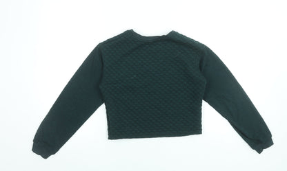 Womens UK Size 8 Topshop Black Pullover Sweatshirt