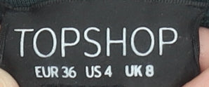 Womens UK Size 8 Topshop Black Pullover Sweatshirt