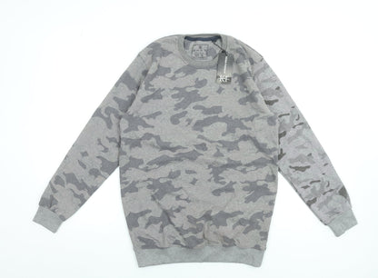 Mens UK Size XL Khan Grey Pullover Sweatshirt
