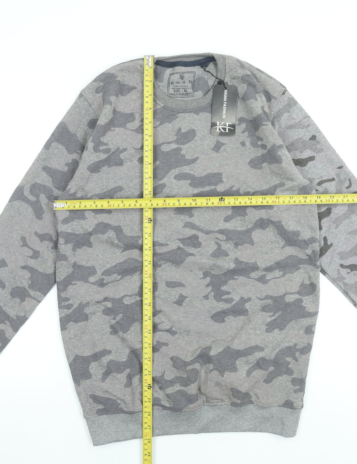 Mens UK Size XL Khan Grey Pullover Sweatshirt
