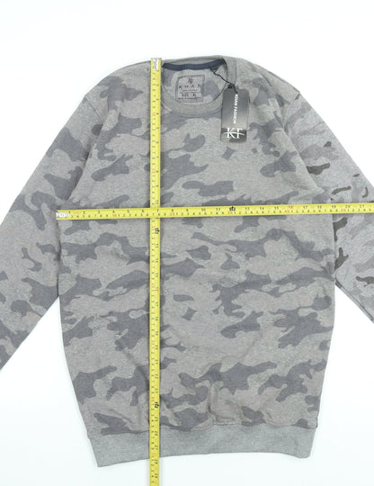 Mens UK Size XL Khan Grey Pullover Sweatshirt